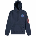 Alpha Industries Men's Space Shuttle Hoodie in Replica Blue