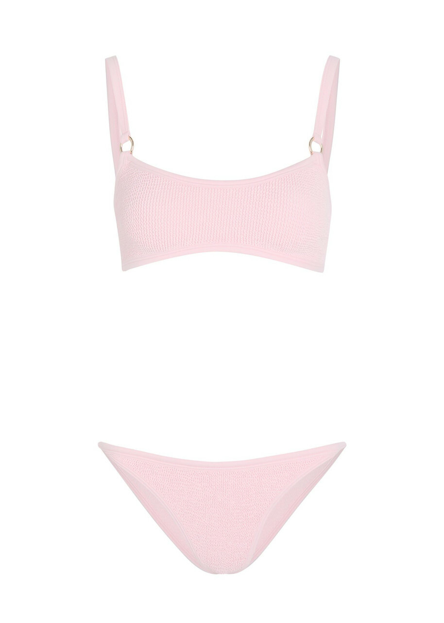 Hunza G Iris Gold-hoop Crinkle Bikini - Light Pink - One Size