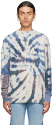 The Elder Statesman SSENSE Exclusive Blue Cashmere Tie-Dye Sweater