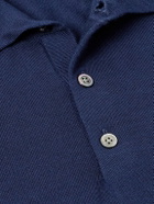 Saman Amel - Slim-Fit Wool Polo Shirt - Blue