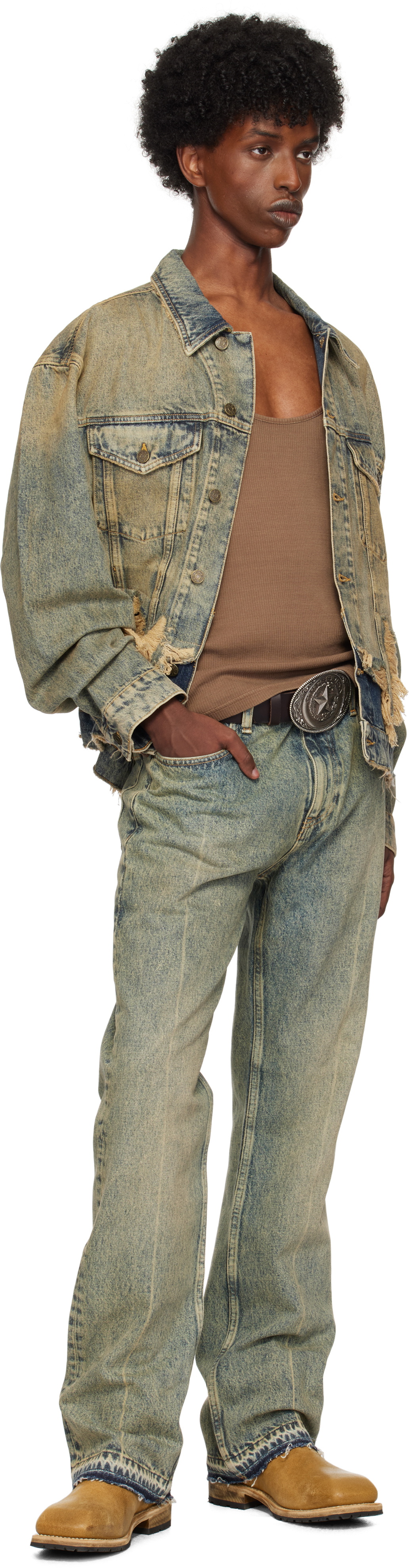 GUESS USA Blue Vintage Natural Washed Denim Jeans