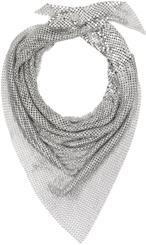 Photo: Rabanne Silver Pixel Scarf Necklace