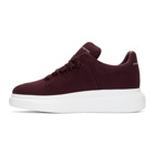 Alexander McQueen Burgundy Knit Oversized Sneakers