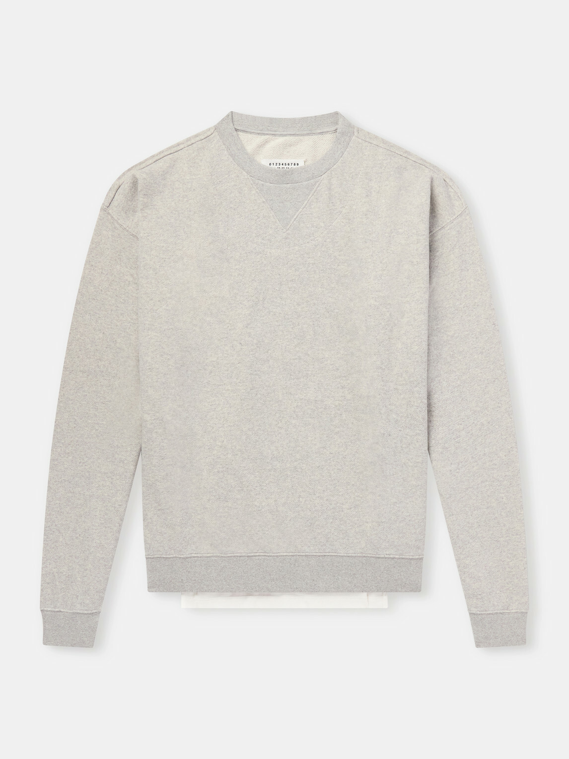 Maison Margiela - Double Layered Cotton-Fleece Sweatshirt - Gray