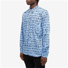 Comme des Garçons Homme Plus Men's Printed Shirt in Blue/Black