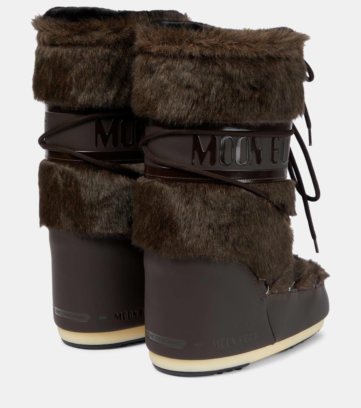 【Moon Boot】 Faux fur-trimmedスエードミュール Moon Boot Icon faux fur-trimmed snow boots Moon Boot