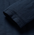Barena - Tatara Striped Cotton-Piqué Henley T-Shirt - Men - Storm blue