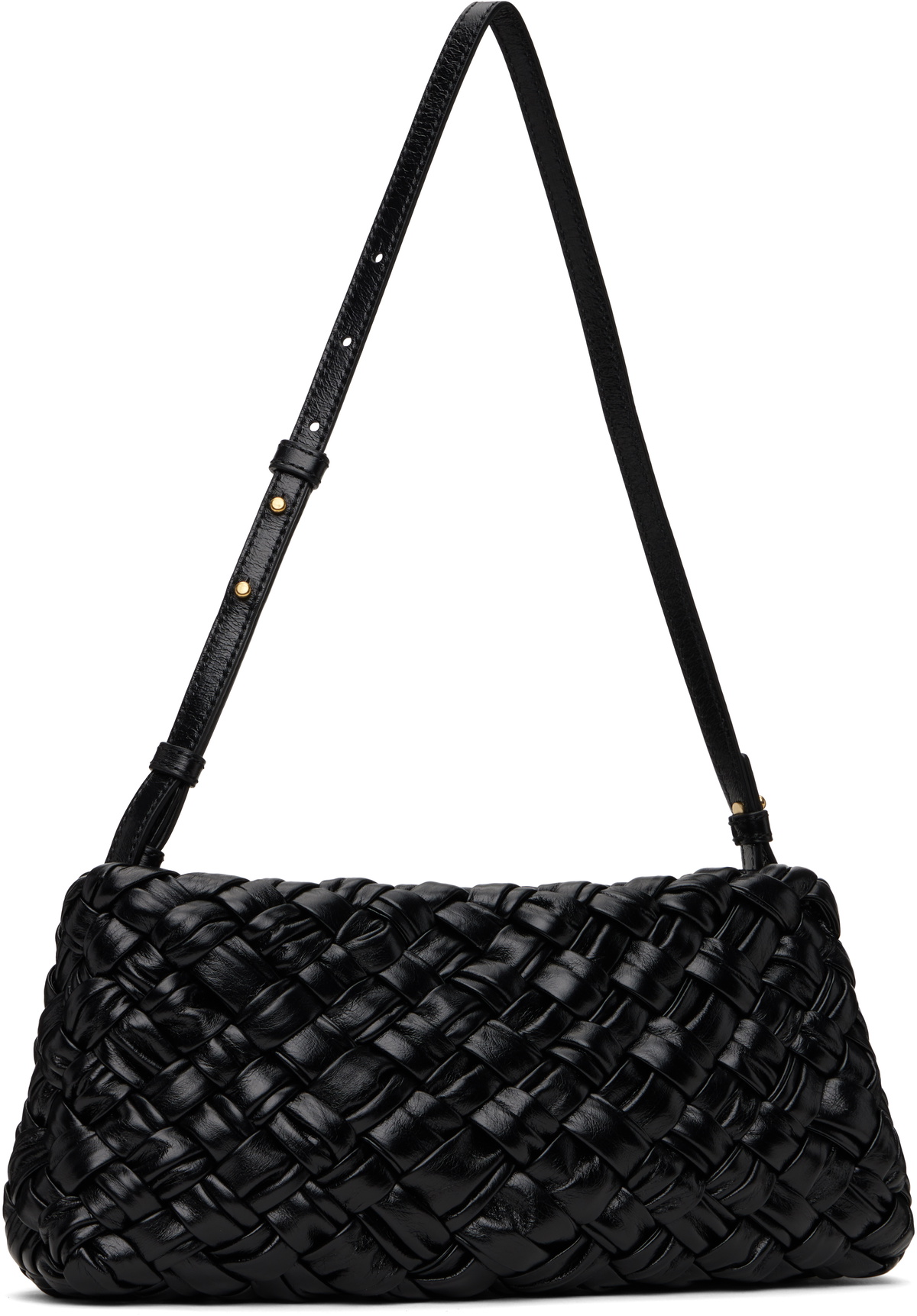 【関税&送料込】Bottega Veneta Black Leather Kalimero Cha-Ch Bottega Veneta Black Kalimero Cha-Cha Bag Bottega Veneta