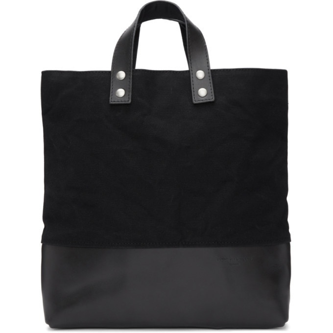 Photo: Comme des Garcons Homme Black Canvas and Leather Tote