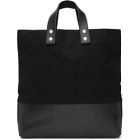 Comme des Garcons Homme Black Canvas and Leather Tote