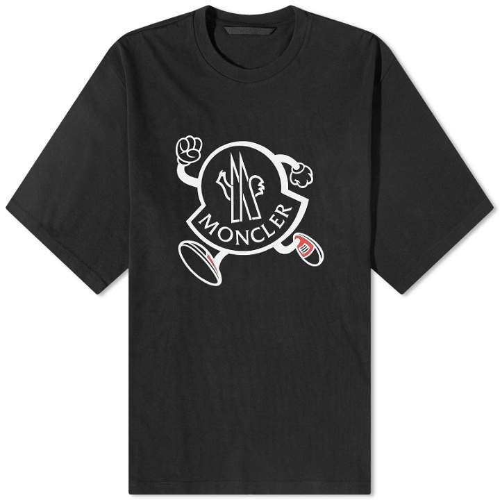 Photo: Moncler Men's Running Logo T-Shirt in Black