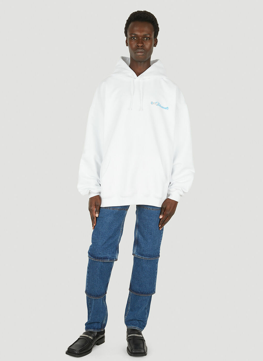 Only Hooded Sweatshirt in White Vetements