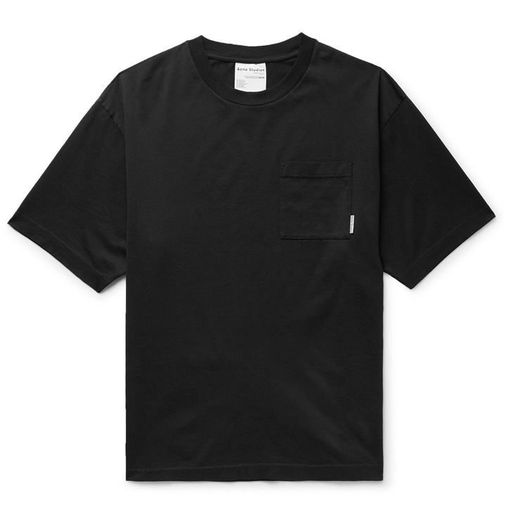 Photo: Acne Studios - Oversized Cotton-Jersey T-Shirt - Black