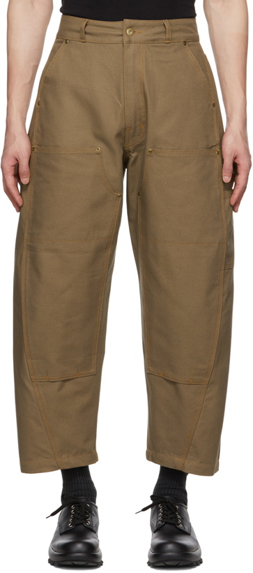 Photo: Sebastien Ami. Taupe Warped Carpenter Trousers