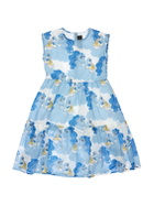 MINI RODINI Unicorn Print Organic Cotton Long Dress