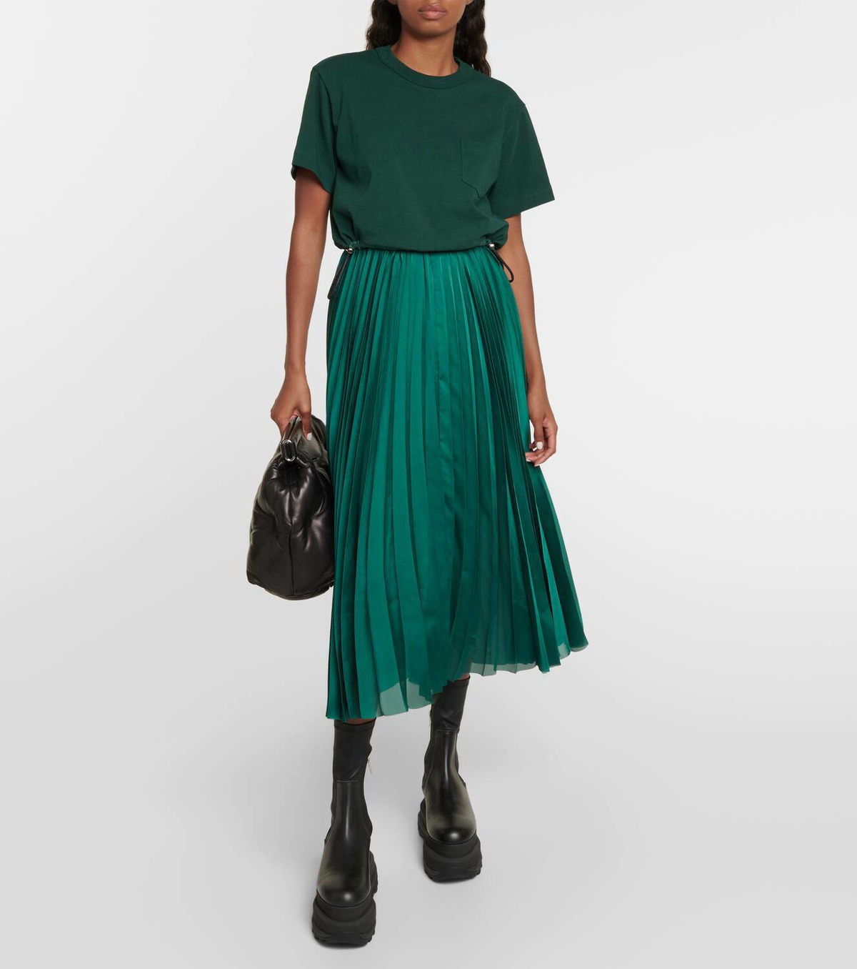 Sacai Cotton Jersey Dress 600051632blk main image 1
