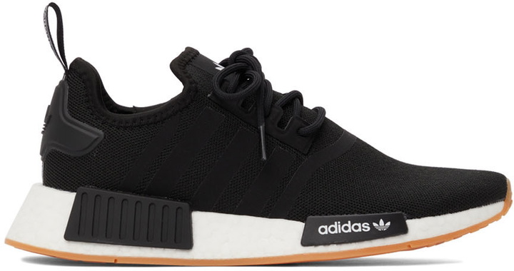 Photo: adidas Originals Black & White Primeblue NMD_R1 Sneakers