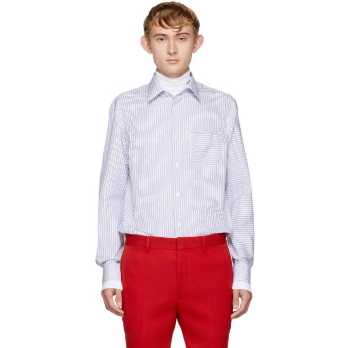 Photo: Calvin Klein 205W39NYC White Thin Stripe Shirt