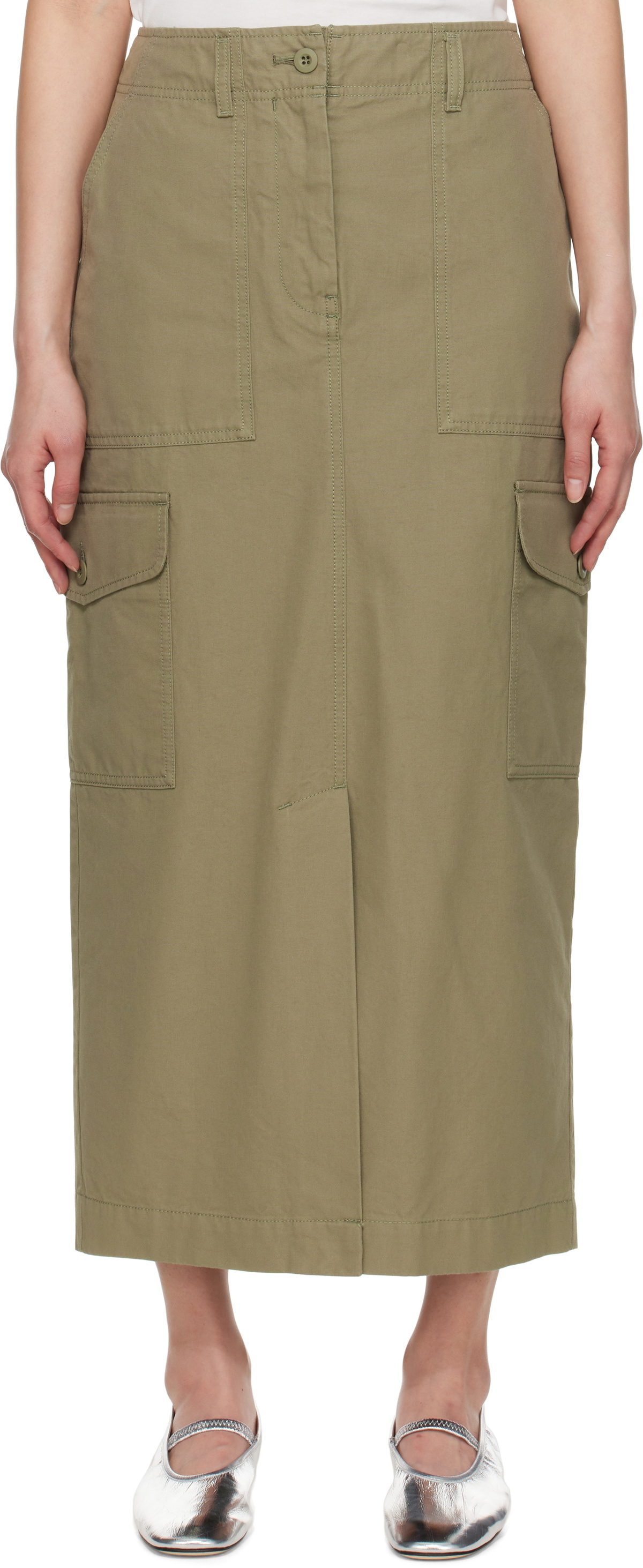 Weekend Max Mara Green Calais Midi Skirt