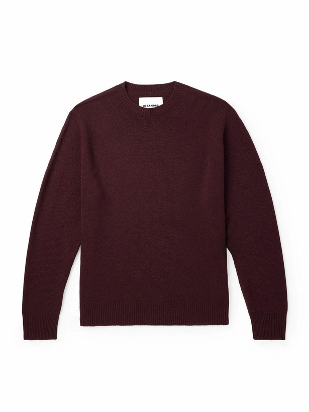 Photo: Jil Sander - Merino Wool and Cashmere-Blend Sweater - Burgundy