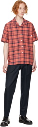 PS by Paul Smith Red Linen Check Short Sleeve Shirt