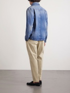 TOM FORD - Tapered Cotton-Blend Twill Trousers - Neutrals