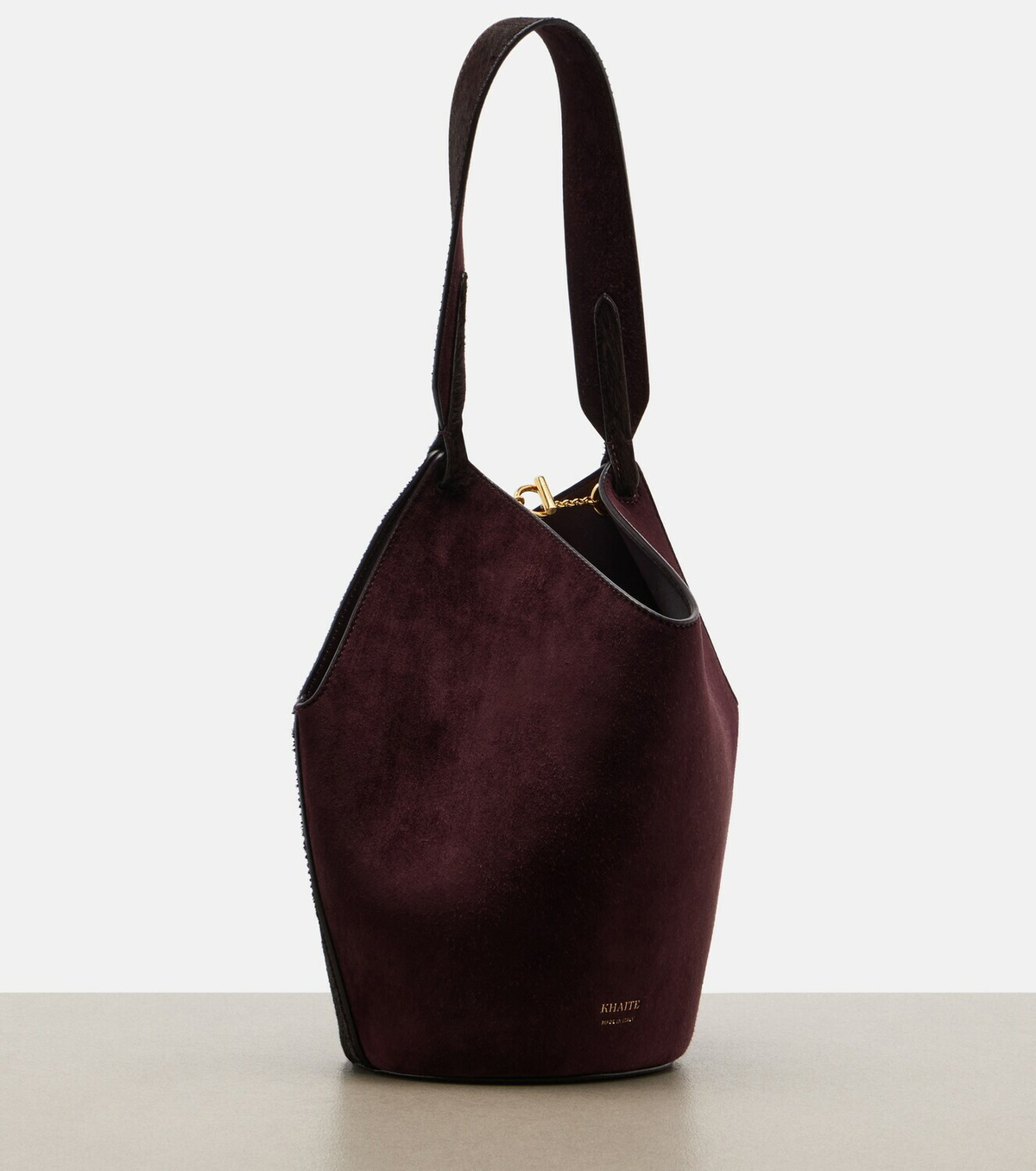 Khaite Lotus Mini calf hair tote bag