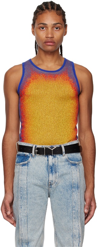 Photo: Y/Project Blue & Yellow Gradient Tank Top