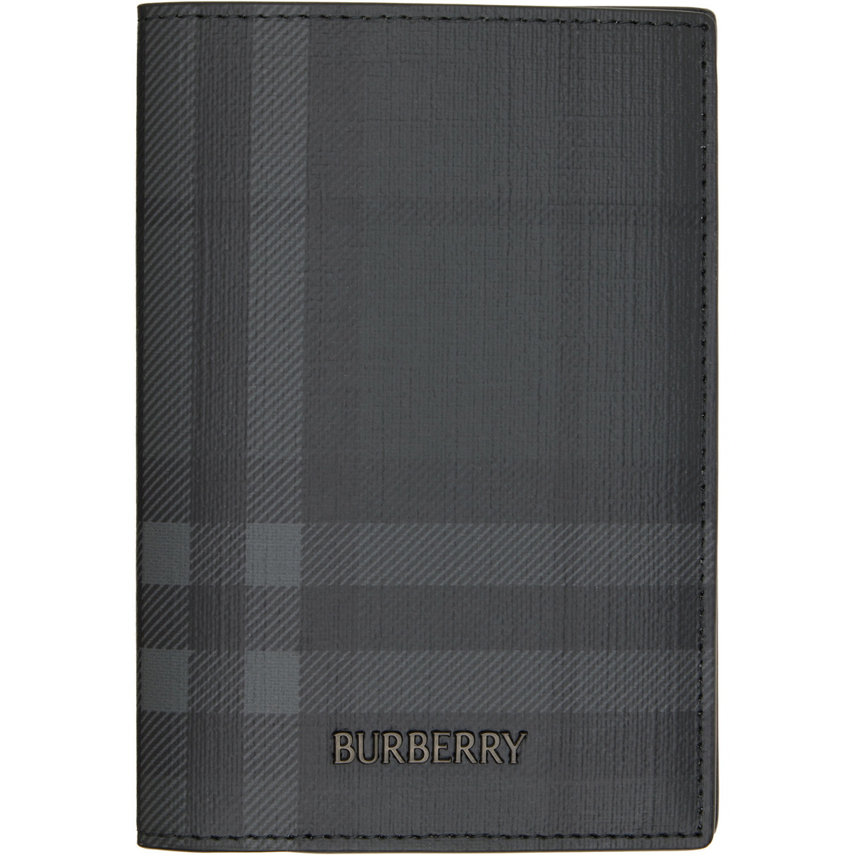 Burberry Gray City Check Passport Holder