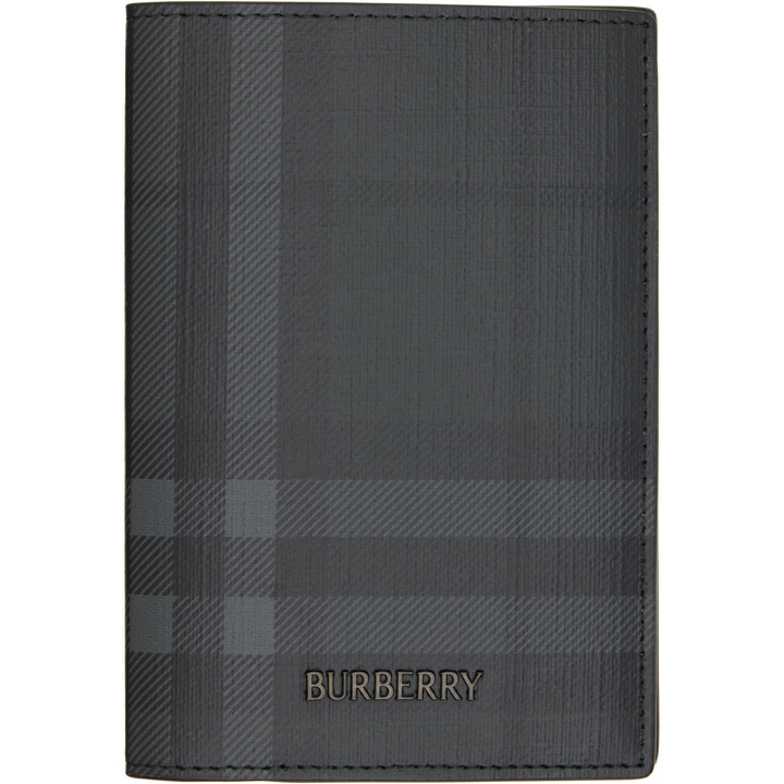 Photo: Burberry Gray City Check Passport Holder