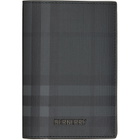 Burberry Gray City Check Passport Holder