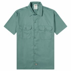 Dickies Men's Short Sleeve Work Shirt in Dark Forest