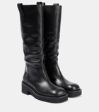 MM6 Maison Margiela Leather knee-high boots