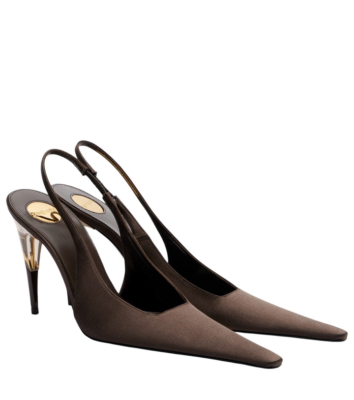 Photo: Saint Laurent Goya crêpe satin slingback pumps