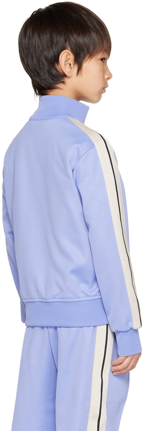 Palm Angels Kids Blue Printed Track Jacket