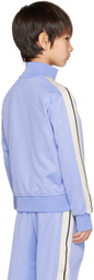 Palm Angels Kids Blue Printed Track Jacket
