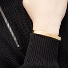 Maison Margiela Men's Text Logo Bangle in Gold