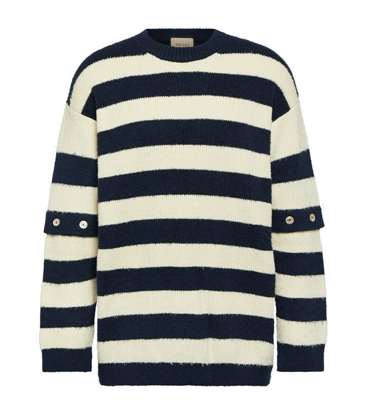 Photo: Gucci Striped cotton-blend sweater