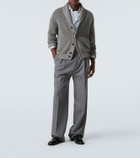 Zegna Waffle-knit cashmere and mohair cardigan