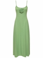 WEWOREWHAT Embellished Midi Dress with Rose
