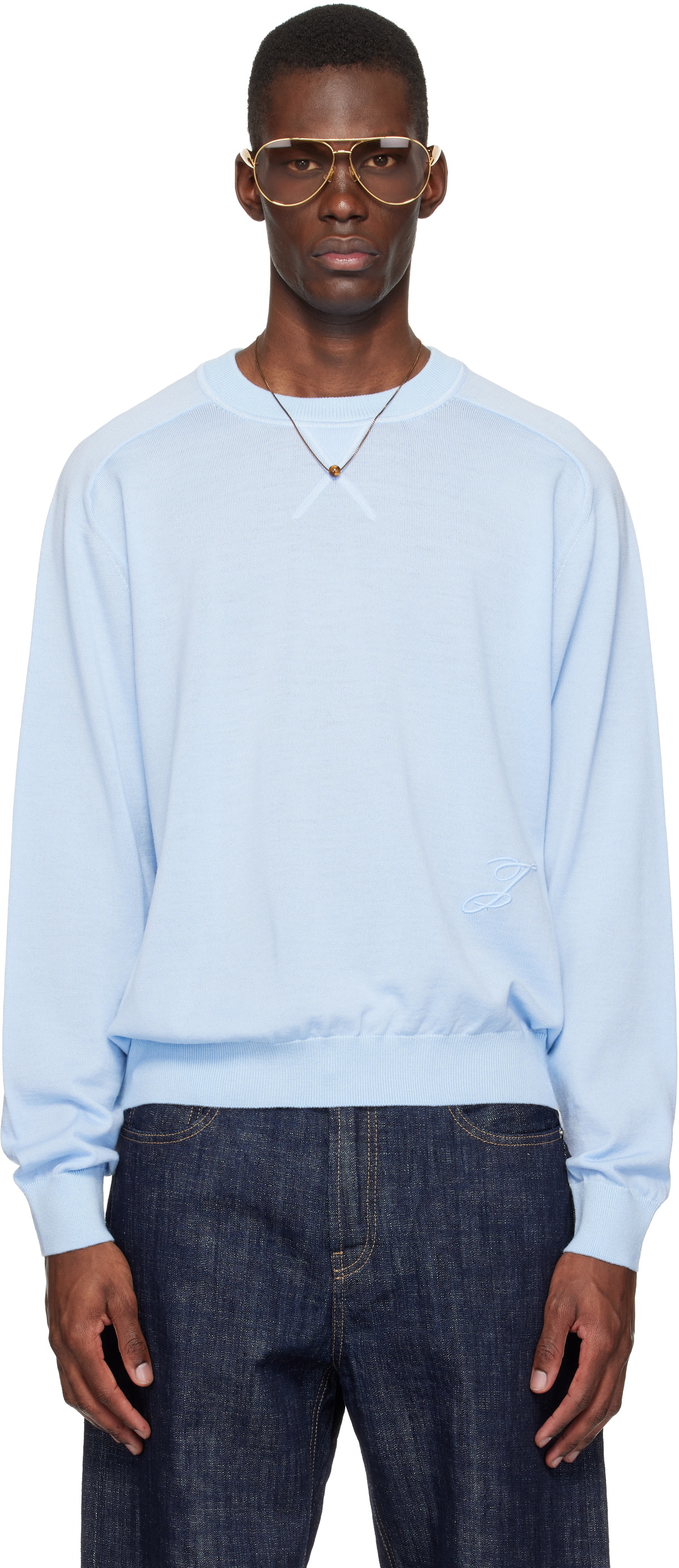 JACQUEMUS Blue 'The J' Sweater Jacquemus