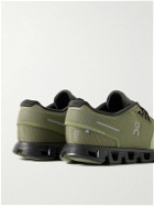 ON - Cloud 5 Rubber-Trimmed Mesh Sneakers - Green