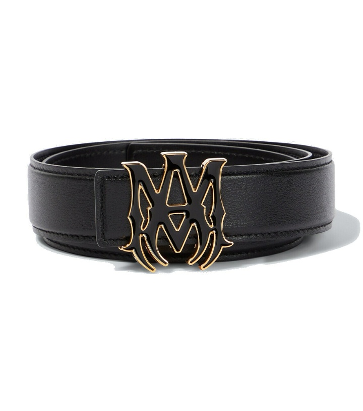 Photo: Amiri - Logo leather belt