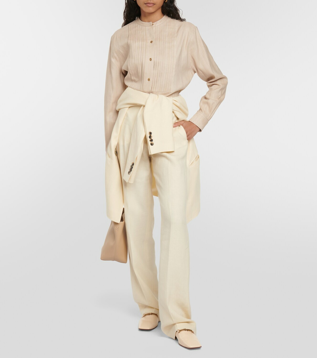 Loro Piana Pleated silk blouse