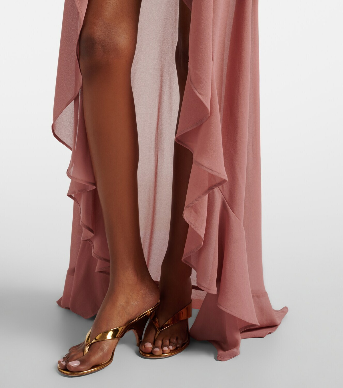 Bananhot Giselle asymmetric tiered maxi dress