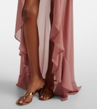 Bananhot Giselle asymmetric tiered maxi dress
