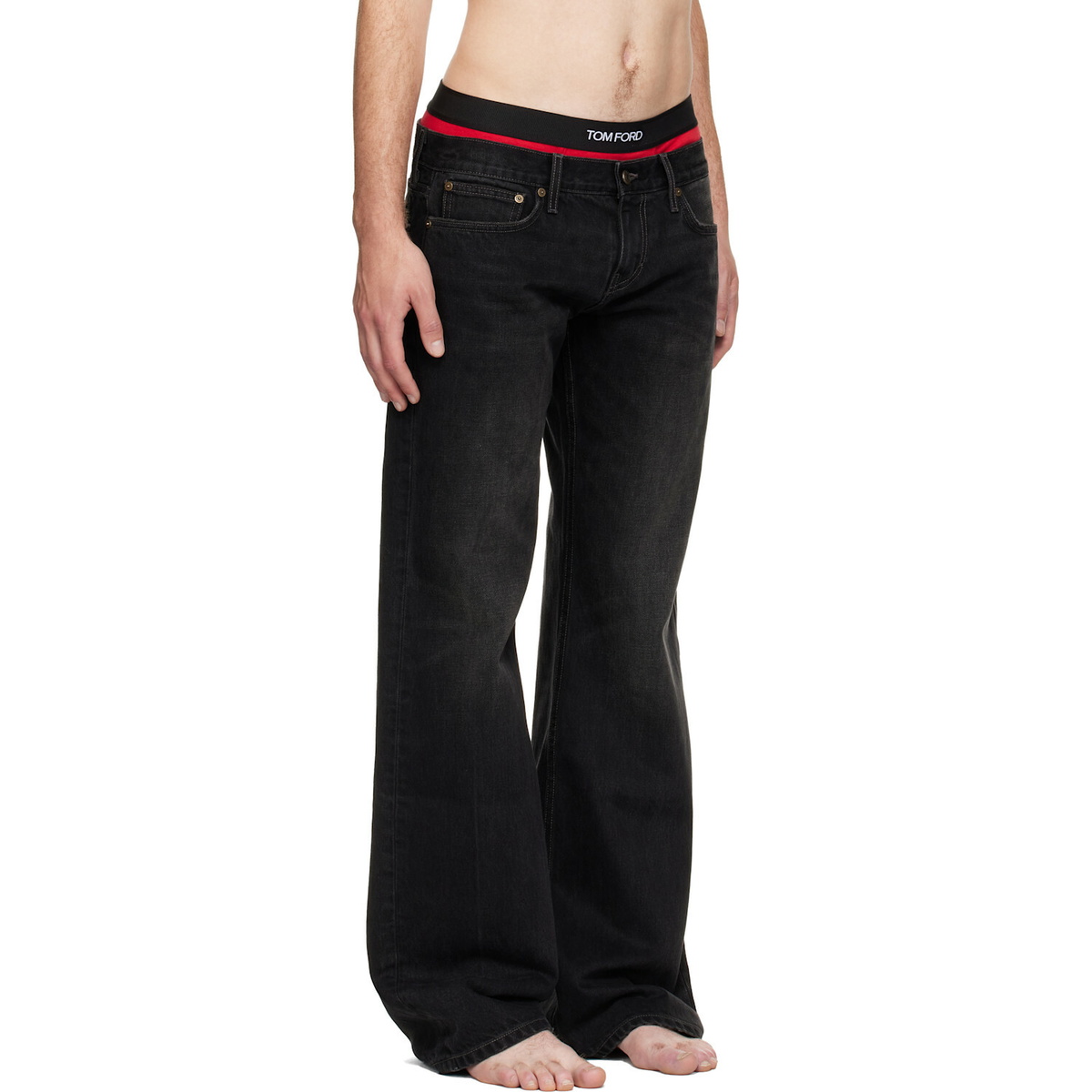 Raimundo Langlois Black Bootcut Jeans
