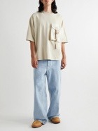 Moncler Genius - JW Anderson Embellished Cotton-Jersey T-Shirt - Neutrals