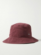 Acne Studios - Logo-Embroidered Appliquéd Cotton-Twill Bucket Hat - Burgundy