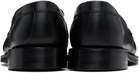 Drake's Black Leather Charles Goodyear Welted Penny Loafers